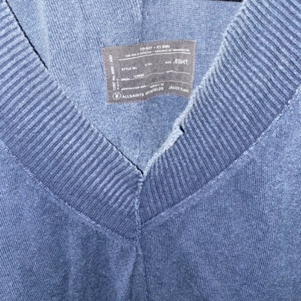 All Saints slate blue tunic UK size 8 fits a sm-md - Picture 4 of 4